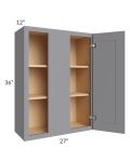Grey Shaker 27x36 Wall Blind Cabinet 