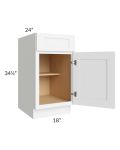 Brilliant White Shaker 18" Base Cabinet