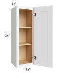 Brilliant White Shaker 12x36 Wall Cabinet