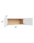 Brilliant White Shaker 30x12 Wall Cabinet 