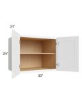 Brilliant White Shaker 30x24x24 Wall Cabinet