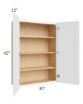 Brilliant White Shaker 30x42 Wall Cabinet