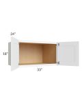Brilliant White Shaker 33x18x24 Wall Cabinet