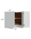 Lakewood White 36" Lazy Susan Base Cabinet