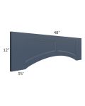 Midtown Blue Shaker 48" Arched Recessed Panel Valance (Trimmable)