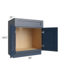 Midtown Blue Shaker 30" Vanity Sink Base Cabinet