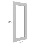 Dove Grey Shaker 15x36 Glass Door Only with Glass Included