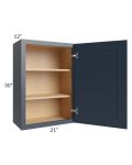 Midtown Blue Shaker 21x30 Wall Cabinet