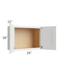 Belfast White 24x18 Wall Cabinet