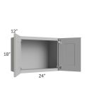 Dove Grey Shaker 24x18 Wall Cabinet