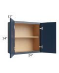 Midtown Blue Shaker 24x24 Wall Cabinet