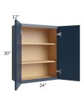 Midtown Blue Shaker 24x30 Wall Cabinet