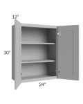 Dove Grey Shaker 24x30 Wall Cabinet
