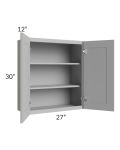 Dove Grey Shaker 27x30 Wall Cabinet