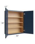 Midtown Blue Shaker 30x36 Wall Cabinet