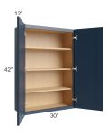 Midtown Blue Shaker 30x42 Wall Cabinet