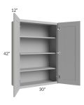 Dove Grey Shaker 30x42 Wall Cabinet