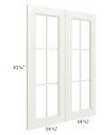 Providence Cream 30x42 Mullion Glass Door Only with Glass Included