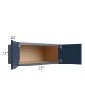 Midtown Blue Shaker 33x15x24 Wall Cabinet