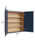Midtown Blue Shaker 33x36 Wall Cabinet