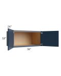 Midtown Blue Shaker 36x18x24 Wall Cabinet
