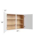 Gramercy White 39x30 Wall Cabinet