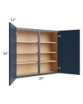 Midtown Blue Shaker 39x36 Wall Cabinet