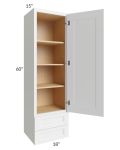 Union White 18x60x15 Wall Cabinet with Drawers