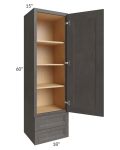 Salem Dark Grey 18x60x15 Wall Cabinet with Drawers