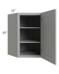 Dove Grey Shaker 24x30 Wall Diagonal Corner Cabinet