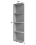 Dove Grey Shaker 05x42 Wall End Shelf Cabinet