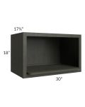 Charlotte Dark Grey 30x18 Microwave Wall Cabinet