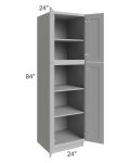Dove Grey Shaker 24x84 Wall Pantry