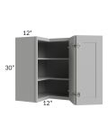 Dove Grey Shaker 24x30 Wall Corner Unit
