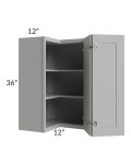 Dove Grey Shaker 24x36 Wall Corner Unit