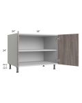 Milan Hazel 36" 2-Door Range Top Base Cabinet