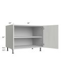 Milan Cream 36" 2-Door Range Top Base Cabinet