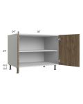 Milan Pecan 36" 2-Door Range Top Base Cabinet