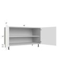 Milan White Matte 48" 2-Door Range Top Base Cabinet