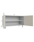 Milan Beige Matte 48" 2-Door Range Top Base Cabinet