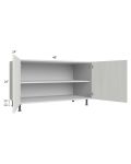 Milan Cream 48" 2-Door Range Top Base Cabinet