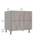 Milan Hazel 30" 2-Drawer Range Top Base Cabinet