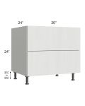 Milan Cream 30" 2-Drawer Range Top Base Cabinet