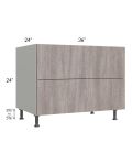 Milan Hazel 36" 2-Drawer Range Top Base Cabinet