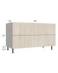 Milan Natural 48" 2-Drawer Range Top Base Cabinet