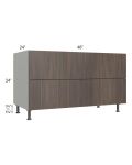 Milan Cafe 48" 2-Drawer Range Top Base Cabinet