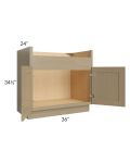 Royal Natural Shaker 36" Farm Sink Base Cabinet