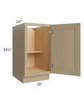 Royal Natural Shaker 18" Full Height Door Base Cabinet