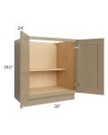 Royal Natural Shaker 30" Full Height Door Base Cabinet
