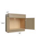 Royal Natural Shaker 36" Vanity Sink Base Cabinet